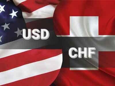 USD/CHF, currency, Schweizer Franken fällt wegen BIP Rückgang