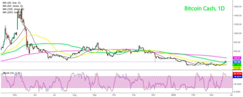Дневной график Bitcoin Cash