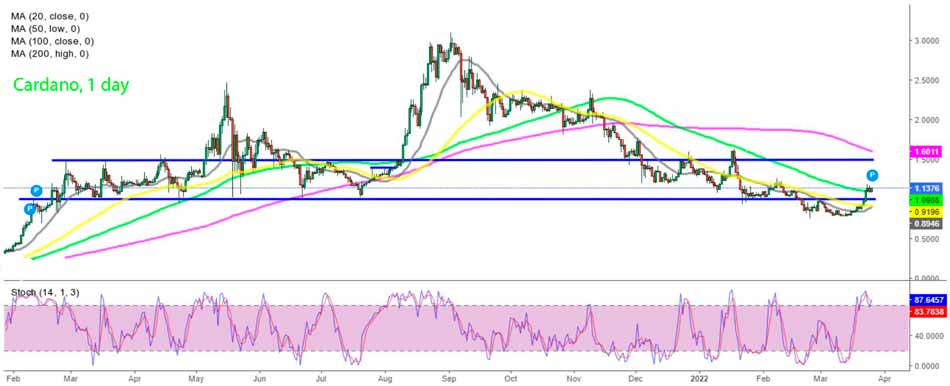 Дневной график Cardano