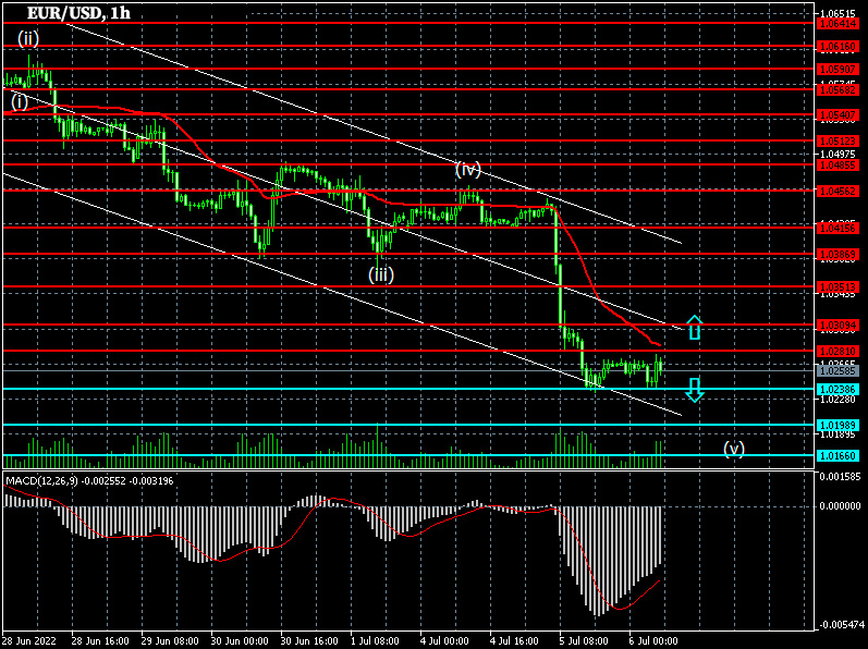 EUR/USD 1-hour Chart Forex