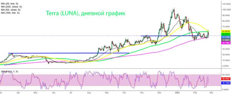 Анализ дневного графика Terra - 200 SMA остается поддержкой для монеты LUNA