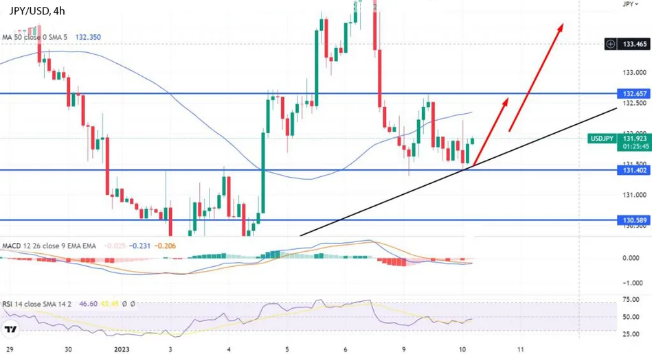 График - USDJPY нащупывает поддержку в районе 131.400 - стоит ли покупать сейчас?