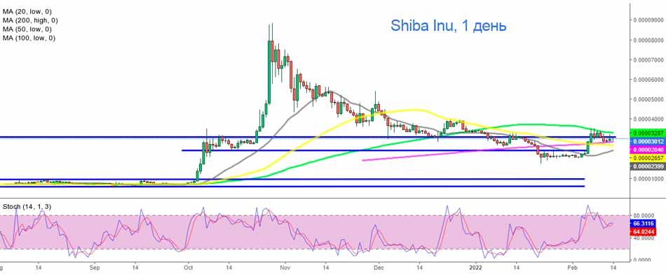 Анализ дневного графика Шиба-Ину